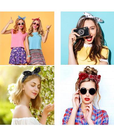 6-Piece Vintage Print Elastic Hair Bands | Daily & Party Use Headbands for Girls - Buy Online on GoSupps.com