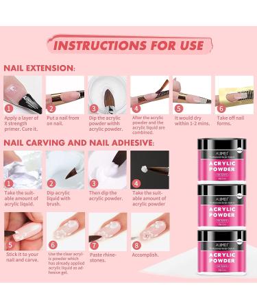 AIJIMEI White Acrylic Powder 60g/2oz - Nail Salon Quality Acrylic Nail Powder - Buy Online on GoSupps.com