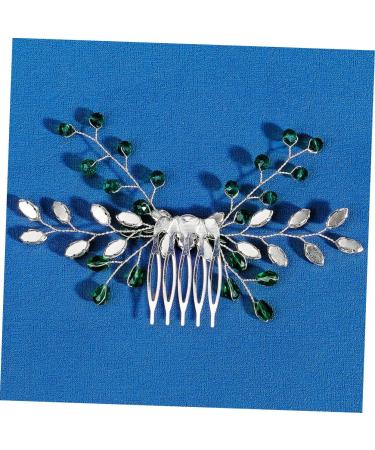 FOYTOKI Crystal Hair Comb Bride Headpiece Rhinestone Hair Comb for Women Rhinestone Hair Combs Hair Side Comb Hair Combs for Women Hair Accessories for Wedding Green Rhinestone Hair Comb - Buy Online on GoSupps.com