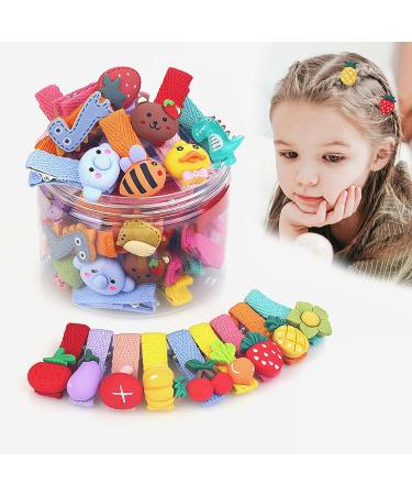 26 Mixed Colors Fabric Hair Needles & Fruit Veggie Hair Clips Kit for Girls & Teens - Hair Tie Organizer Box - Buy Online on GoSupps.com