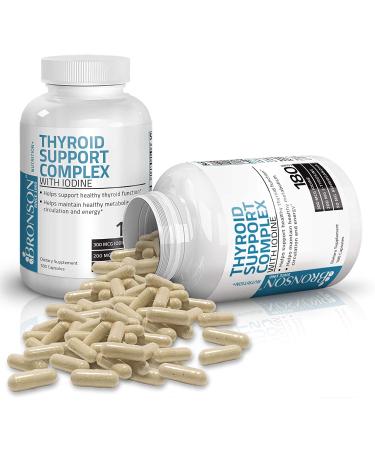 Thyroid Support Complex with Iodine - Promotes Healthy Thyroid Function, Immune System, Energy, Hormone Levels & Metabolism - 180 Capsules - Buy Online on GoSupps.com