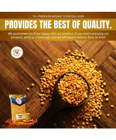 Taj Premium Indian Toor Dal Kori Unoily Madhi 8lb - Pack of 1 - Buy Online on GoSupps.com