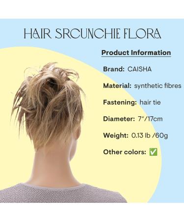 CAISHA Jumbo Haardary Hairgum DOTT - Perfect for Floral Updos & Bridal Hairstyles | Wavy Brown-Blond Mix | Ideal Size 17cm - Buy Online on GoSupps.com