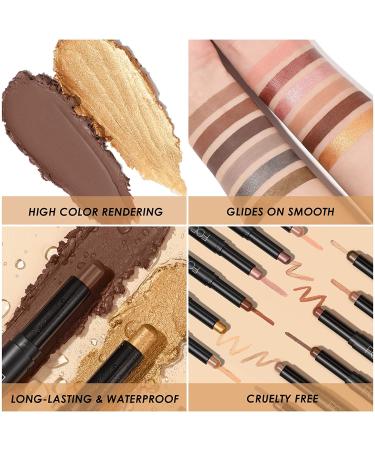 2 PCs Cream Eyeshadow Stick Set Long-Lasting Waterproof Bright & Matte Crayon Makeup Fancy Tabac (1718) International Shipping - Buy Online on GoSupps.com