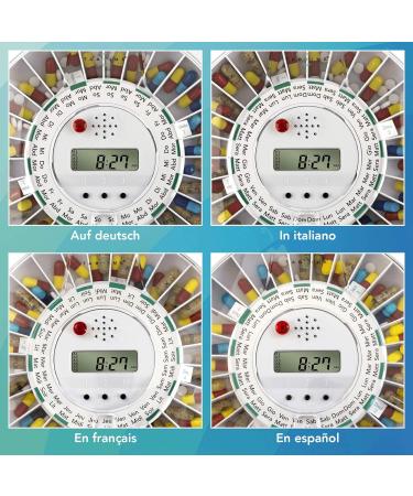 TabTime Automatic Pill Dispenser: 6 Alarms, Lockable Lid - UK Customer Service - Essential Medication Aid for Elderly, Alzheimer's & Dementia - 19cm - Buy Online on GoSupps.com