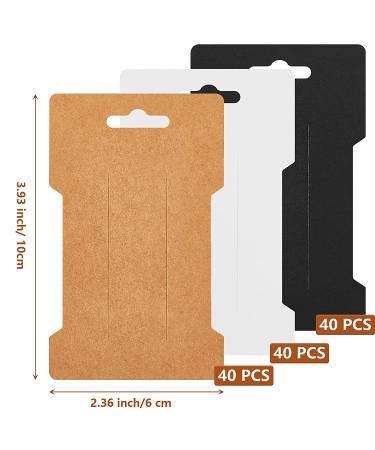 Outus 120 Pieces Hair Clip Display Cards - Kraft Paper Hair Bow Holder for Organizing Accessories - 6 x 10 cm Rectangular Clip Collecting Cardboard - Set of 3 Colors - Buy Online on GoSupps.com