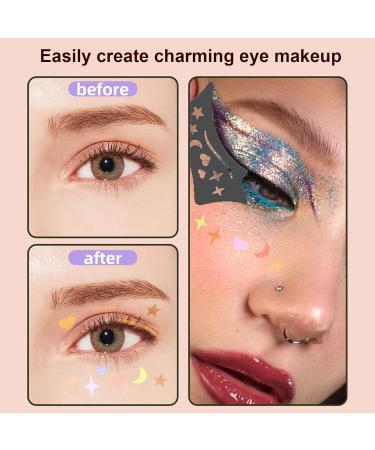 Eyeliners Stencils Wing Tips | Soft Precision Eyeliners Stencils Beveled Design Contour Guide for Makeup Beginners & Beauty Lovers Black - Buy Online on GoSupps.com