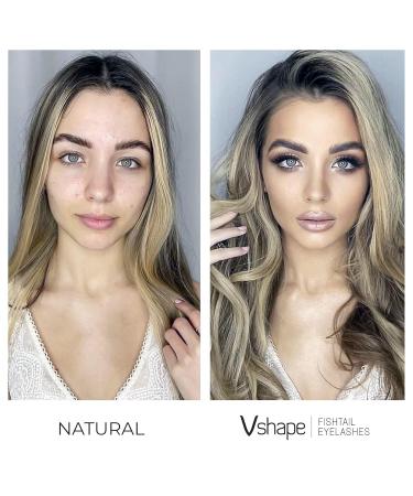 Clavier V-Shape Fishtail C-Curl Tufted Eyelashes 14mm | Kardashian Effect 3D Look | Naturally Beautiful Eyelashes - Shop Internationally! - Buy Online on GoSupps.com