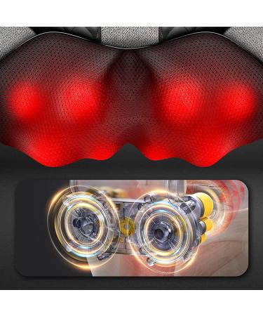 Shiatsu Neck Back Massager with Heat - Electric Pillow for Pain Relief & Relaxation at Home & Office - Buy Online on GoSupps.com