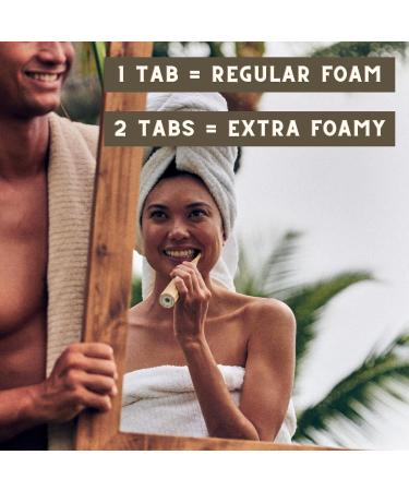 Natural Whitening Toothpaste Tablets - 120 Count Bundle Fluoride Free US-Made Mint Flavor TSA Compliant - Buy Online on GoSupps.com