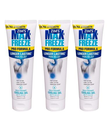 Zim's Max-Freeze Pro Formula Gel 4 Ounce (Pack of 3)