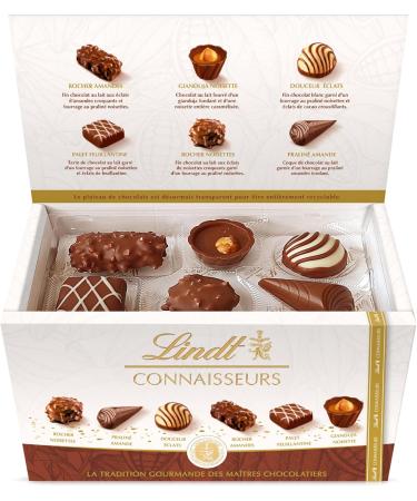 Lindt - Box of CONNAISSEURS Chocolates - Assortment of Pralines and Gianduja 183g - Buy Online on GoSupps.com