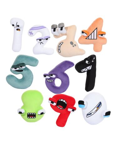 BeShero 10pcs Alphabet Lore Plush Toys Digital Doll Soft Plushies Stuffed Digital Pillow Party Gifts Digital Animal Stuffed Cognitive