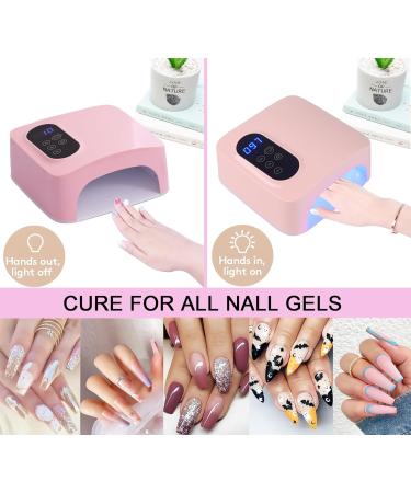 Buy 72W Cordless LED Nail Lamp - Rechargeable Gel UV Light for Home & Salon | Portable Nail Dryer with 4 Timer Settings - Perfect for Professional Nail Art - Buy Online on GoSupps.com