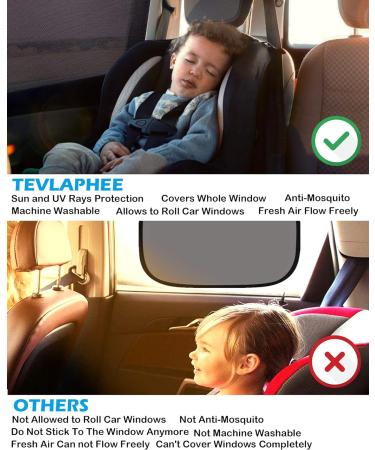 Tevlaphee Auto Sonnenschutz f r Kinder Universeller UV-Schutz f r Seitenscheiben | Mesh Material f r Babys Kinder & Haustiere - Buy Online on GoSupps.com