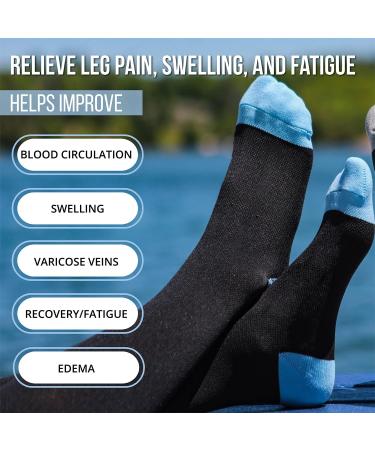 SB SOX Compression Socks (20-30mmHg) for Men & Women - X-Large Two Stripes (Black/Gray) - Buy Online on GoSupps.com