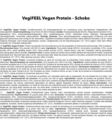 Vegife Vegan Protein Powder - Chocolate Flavor - 500g Soy Pea Rice & Hemp Protein - Nutritious Vegetable Protein Blend for Optimal Health - Buy Online on GoSupps.com