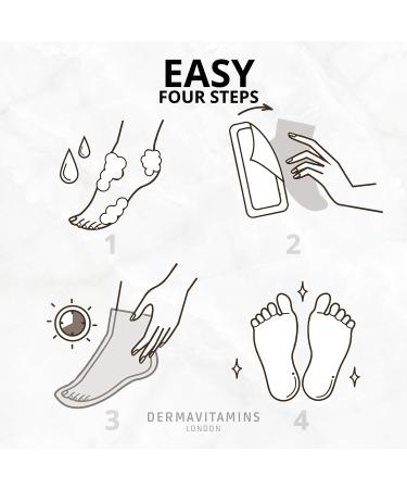 Dermavitamins Advanced Exfoliating Foot Mask Bag - Repair Dry Feet | Effective Foot Care Solution - Buy Online on GoSupps.com