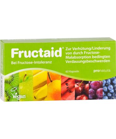 Pro Natura Fructaid - 60 Capsules for Fructose Intolerance | Relief & Prevention of Fructose Malabsorption - International Shipping Available - Buy Online on GoSupps.com