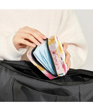 Anna Cowper Pink Flower Sanitary Napkin Storage Bag - Portable Period Pouch for Women and Teen Girls - Multi-colored - 1 Pcs - Buy Online on GoSupps.com