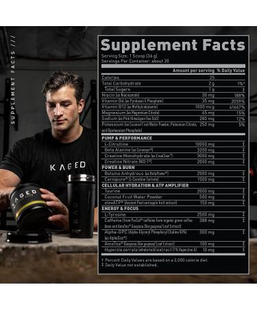 Pre-KAGED Elite Preworkout Powder - High Stimulant for Men & Women | Energy, Focus, Pumps | L-Citrulline, Beta Alanine, Creatine, Caffeine | Fruit Punch Flavor - Buy Online on GoSupps.com