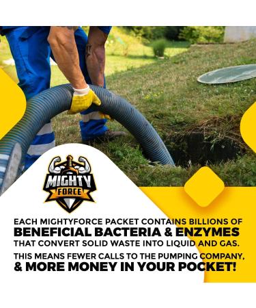 Septic Tank Treatment Packets - 1 Year Supply (12 Dissolvable Flush Packs) - Billions of Active Bacteria - Easy to Use - 12 Count - Buy Online on GoSupps.com