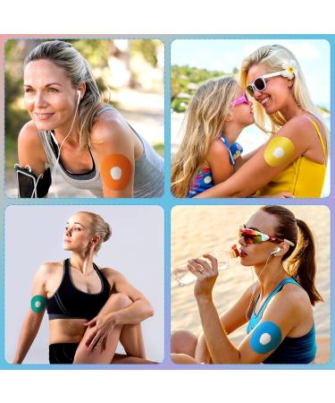 TrelaCo 48 Pack Adhesive Patches - Compatible with G7 CGM Sensor Sweatproof Latex-Free Breathable Bandages in Vibrant Colors - Buy Online on GoSupps.com