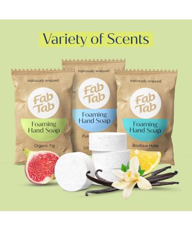 Fab Tab Dual Foaming Hand Soap Kit - 2 Refillable Glass Foaming Hand Soap Dispensers + 6 Tablet Refills - Variety Scents - Makes 6 x 11.9 Fl oz Bottles (71 Fl oz Total) 11.9 Fl Oz (Pack of 6) - Buy Online on GoSupps.com