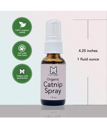 Munchiecat Organic Catnip Spray for Cats - USA Grown Liquid Cat Nip (1 fl oz) - Buy Online on GoSupps.com