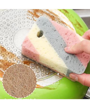 Muloo 1/5Pack Kitchen Cleaning Sponges Double Sided Scouring Pad Wipe Dishwashing Sponges Cloth for Easy Dishwashing B# - Buy Online on GoSupps.com