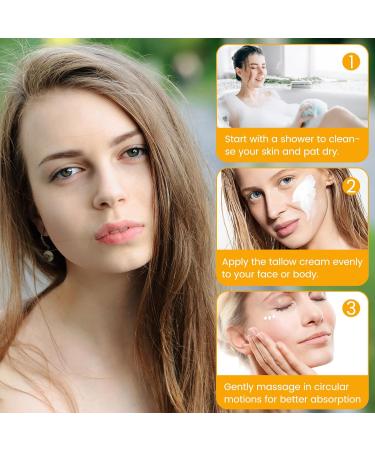 AOAO Tallow Honey Balm for Face & Body Moisturizer with Organic Grass-Fed Beef Tallow & Raw Wild Honey Not Diluted Natural Hydration Soothes & Nourishes Dry Sensitive (Tallow Honey_3) - Buy Online on GoSupps.com