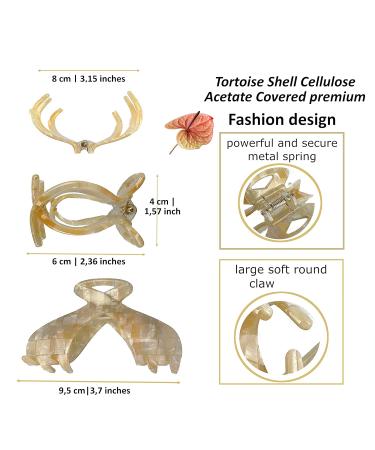 High-Quality 10 cm Large Claw Clip for Women - Perfect Hair Accessory for Thick Hair - Stylish White Hair Jewelry - Buy Online on GoSupps.com