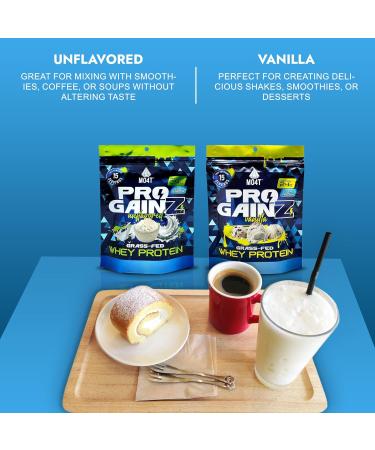 MOMOF4TRANSFORM MO4T ProGainz - Unflavored Grass-Fed Whey Protein Concentrate Powder with Digestive Enzymes - 24g Protein per Serving- Low Carb Gluten-Free - Buy Online on GoSupps.com