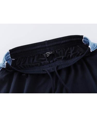 urbciety Men's 12'' Athletic Gym Shorts with Pockets - Navy Sky - Size X-Large - Buy Online on GoSupps.com