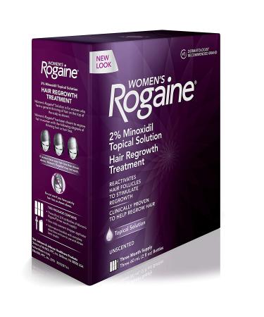 Women's Rogaine 2% Minoxidil Topical Solution, 3-Month Supply - Hair Regrowth Treatment for Thinning and Loss - Buy Online on GoSupps.com
