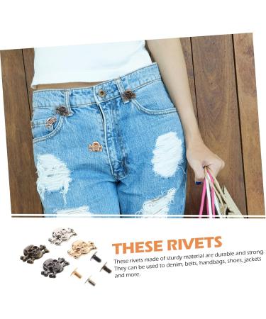 Hohopeti 40 Sets skull rivets leather rivets Retro Skull Rivet Buttons leather rivet kit shoe 3d ghost head A 2X1.5cm - Buy Online on GoSupps.com