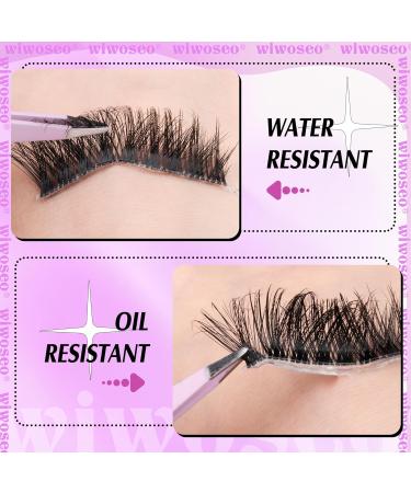 WiWiseo Self Adhesive Eyelashes - No Glue Needed False Lashes Reusable 5 Pairs Natural Look Waterproof Wispy & Fluffy 16MM C-Clear Band - Buy Online on GoSupps.com