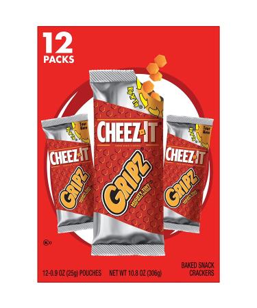 Cheez-It Gripz Original Tiny Baked Snack Cheese Crackers - 10.8oz Box (12 Pouches) - Buy Online on GoSupps.com