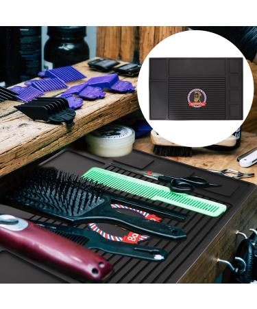BIUDECO Hairdressing Tool Pad Barber Mat Hairdressing Mat Hair Trimmers Pad Barber Supplies Hairdressing Tool Mat Clippers Mat Station Mat Barber Pad Hairdresser Tools Anti-Skid Mat - Buy Online on GoSupps.com