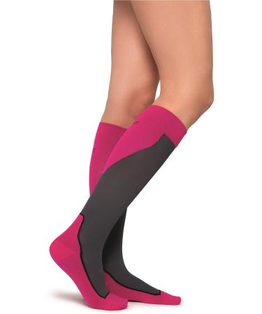 Jobst sport running stockings - sports compression for women and men - helps to improve blood circulation - soft light and breathable pink XL