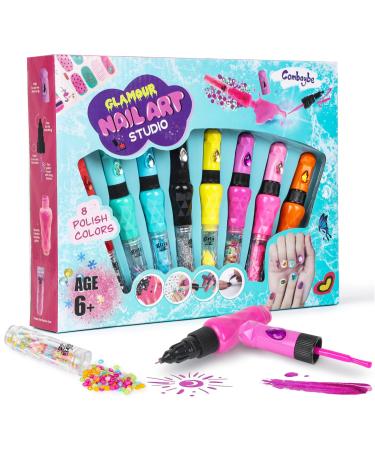 Kids Nail Polish Set for Girls Nail Art Kit for Ages 7-12 - Girl Gifts - Nail Polish Non Toxic Girl stuff for Spa Makeup Manicures - Birthday Gift Toys for Girls 7 8 9 10-12 Years Old