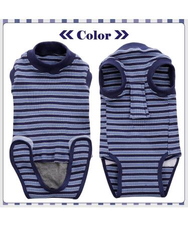 Buy Hjumarayan Dog Post-Castration Body - Breathable & Comfortable Medical Bodysuit for Small Medium Large Dogs - Blue Striped Alternative to Traditional Recovery Vests - Buy Online on GoSupps.com