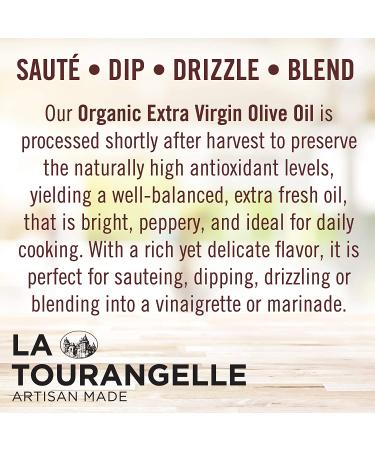 La Tourangelle Organic Extra Virgin Olive Oil Bundle - 25.4 Fl Oz & 5 Fl Oz Spray, Cold-Pressed, Artisanal, All-Natural for Cooking & Dressing - Buy Online on GoSupps.com