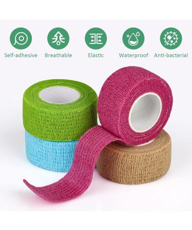 8 Roll Self Adhesive Bandage Colorful Vet Wrap for Dogs Cats Bird Elastic Wrap Bandages for Medical Sports Non-sticky Hair Bandage Tape 2.5cm *4.5m - Buy Online on GoSupps.com