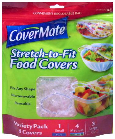 Covermate Stretch-to-fit Food Covers Convenient Reclosable Bags 1 Small, 4 Medium, 3 Large