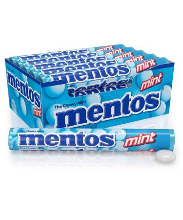 Mentos Chewy Mint Candy Roll, Mint, Non Melting, Party, 14 Count (Pack of 15) - Packaging May Vary Candy Roll Mint 14 Count (Pack of 15)