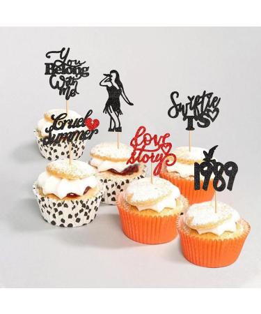 Cyodoos 24PCS Music Singe Cupcake Toppers Music Enthusiast Concert Theme Legendary Since 1989 Theme Party Birthday Birthday Cupcake Toppers for Girls Music Singer Party Cupcake Toppers Black - Buy Online on GoSupps.com