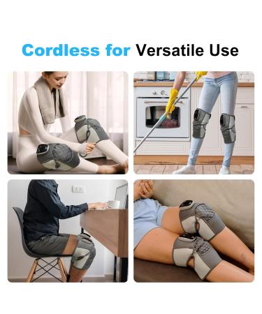 COMFIER Cordless Knee Massager with Heat & Vibration | Arthritis Relief 3-in-1 Heating Pad for Knee Shoulder Elbow | Perfect Gift for Dad FSA & HSA Eligible - Buy Online on GoSupps.com