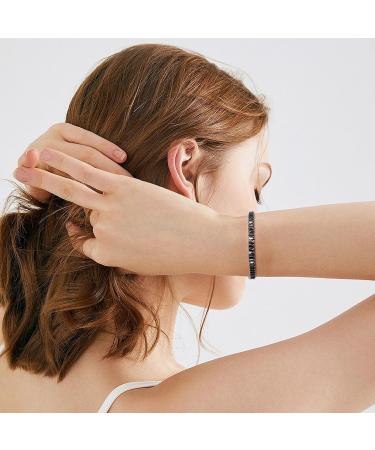 Jeroot Magnetic Tennis Bracelet for Women - Black Titanium Steel Weight Loss Bracelet with 5mm 5A+ Cubic Zirconia | Adjustable Fashion Jewelry Gift - Buy Online on GoSupps.com