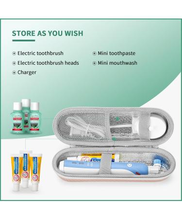 Yinke Travel Case for Braun Oral-B & Philips Sonicare Electric Toothbrush - Protective EVA Cover for Pro 1000 iO Series 7/8/9 - Rose Golden - Buy Online on GoSupps.com